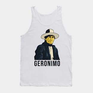 Geronimo Native American Vector Art 2 Tank Top